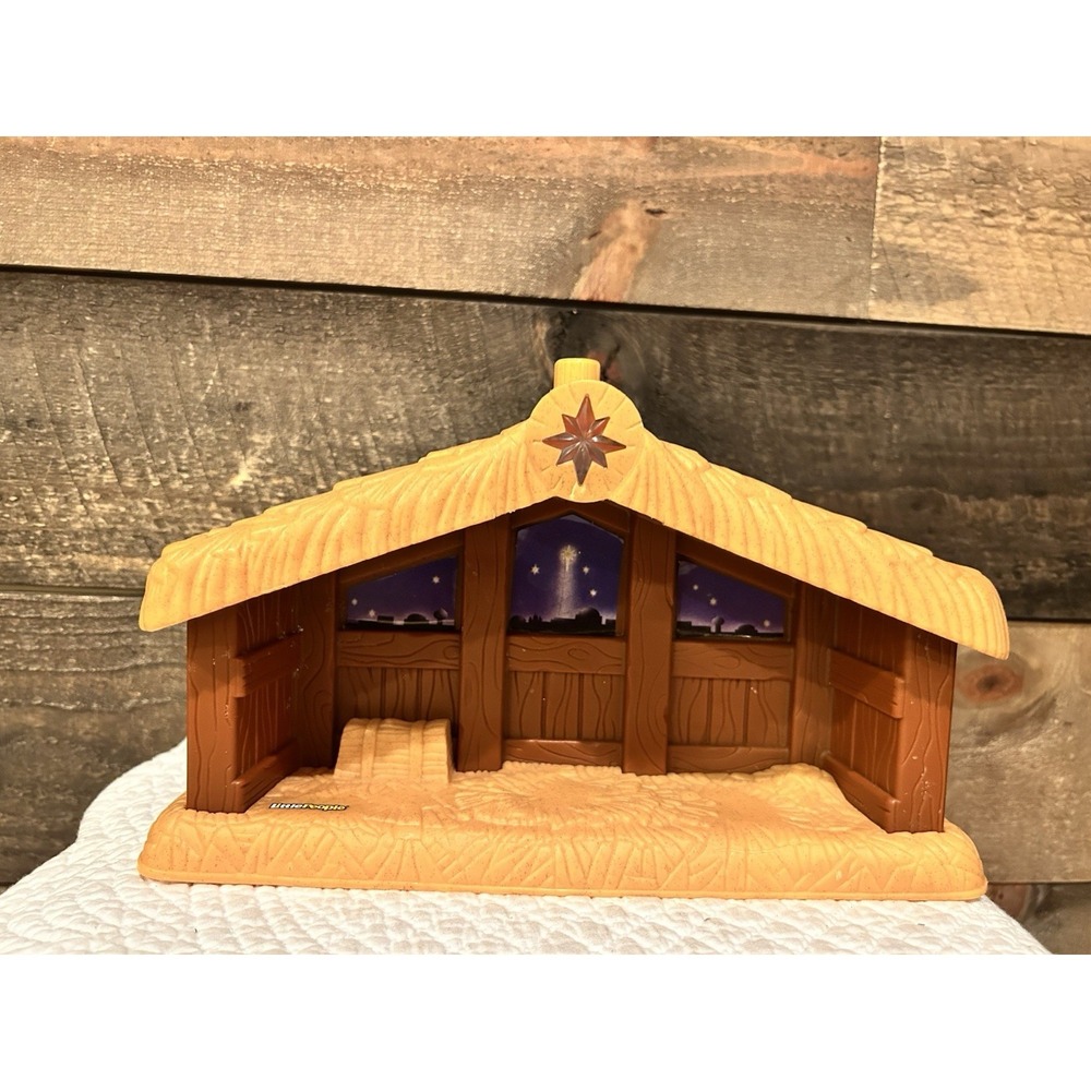 Fisher Price Little People Christmas Nativity Manger‎ Inn 2002 works, Tested